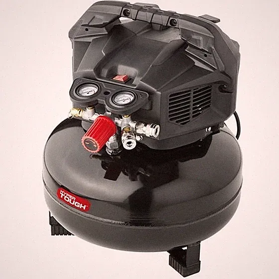 Hyper Tough Black 150 PSI Oil-Free Pancake Air Compressor 6 gal